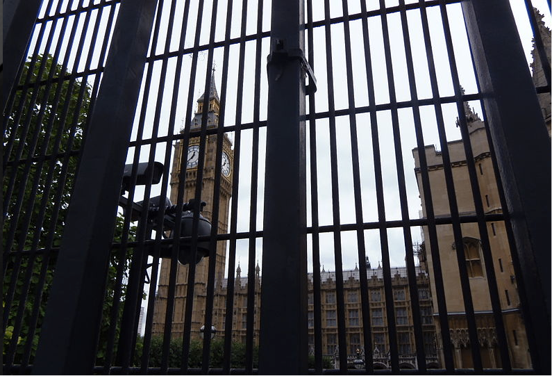 The gates of UK Parliament